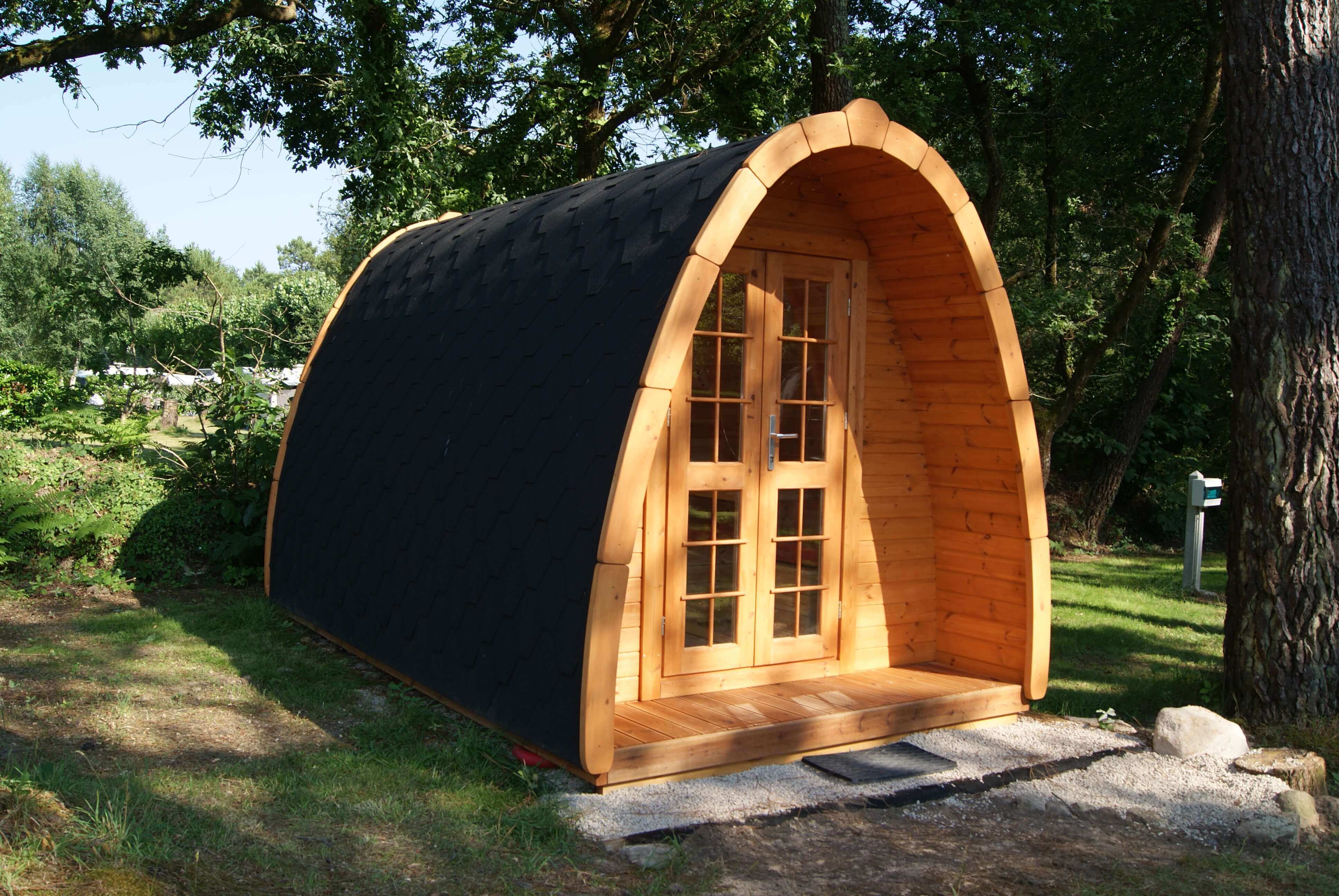cabane en bois pod extérieur-camping de kergo-carnac-auray-ploemel-morbihan