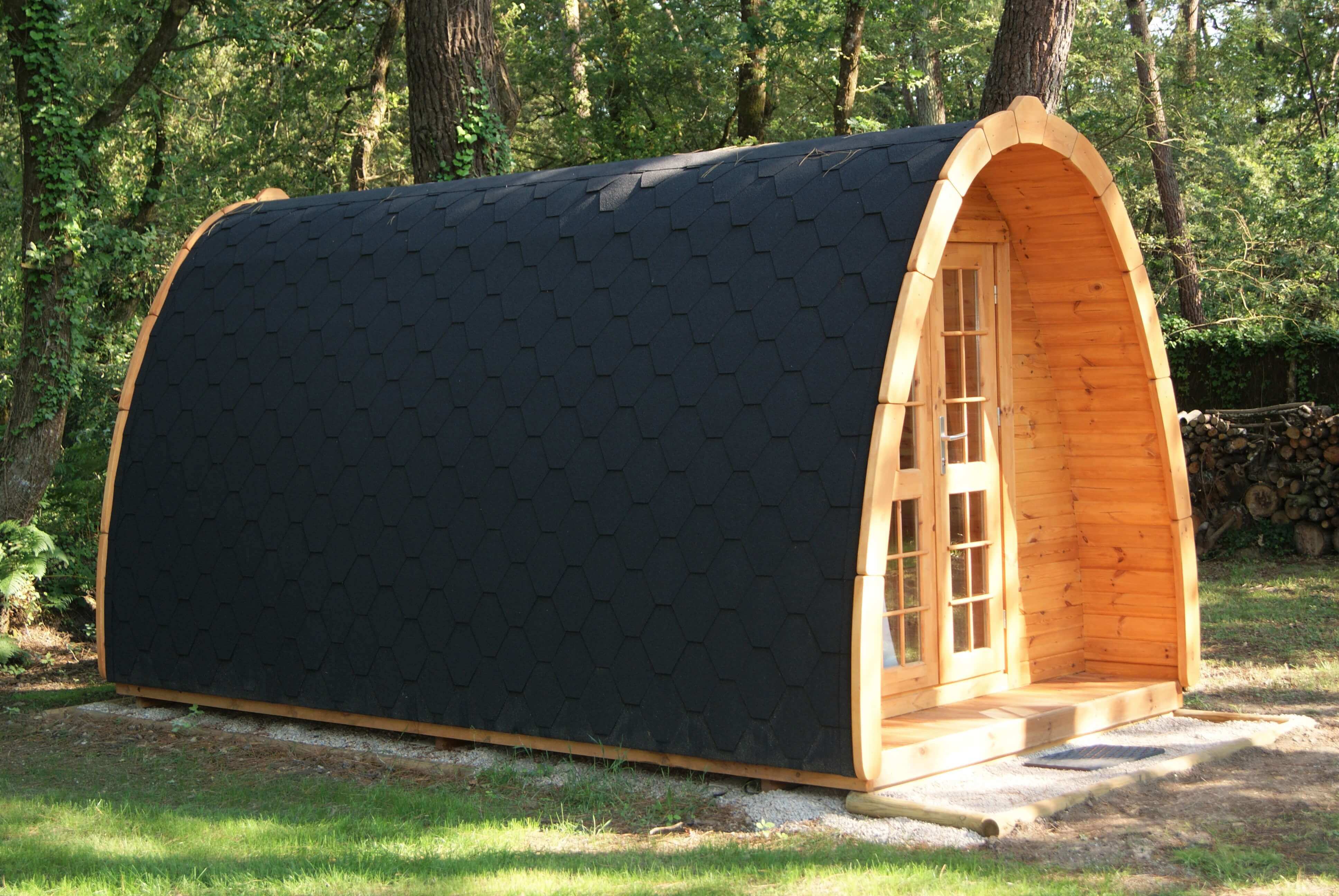 cabane en bois pod extérieur camping de kergo nature-carnac-auray-ploemel-morbihan