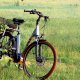 Vélo posé dans la nature près du Camping de Kergo, à Ploemel près de Carnac